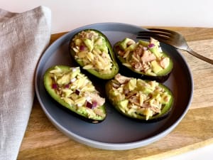 Tuna and Pasta-Filled Avocados