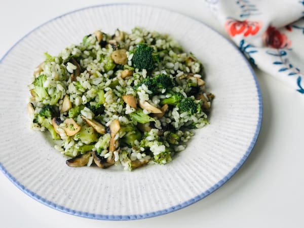 Mushroom and Broccoli Rice