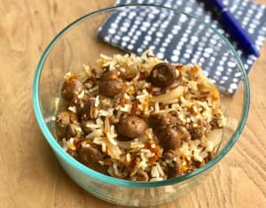 Rice with Mushrooms and Ground Beef