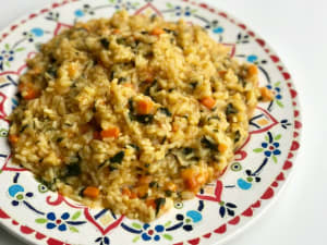 Carrot and Spinach Rice