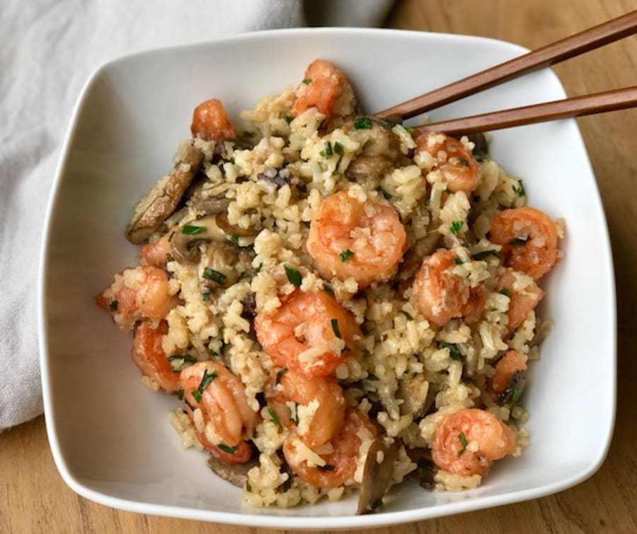 Shrimp and Mushroom Rice