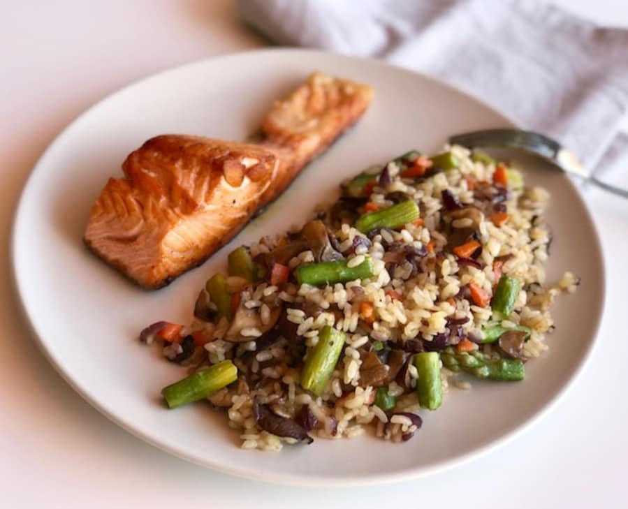 Rice with Salmon and Vegetables