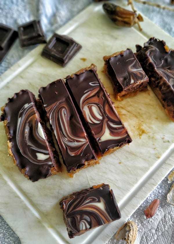 Chocolate, Dried Apricot, and Date Bars