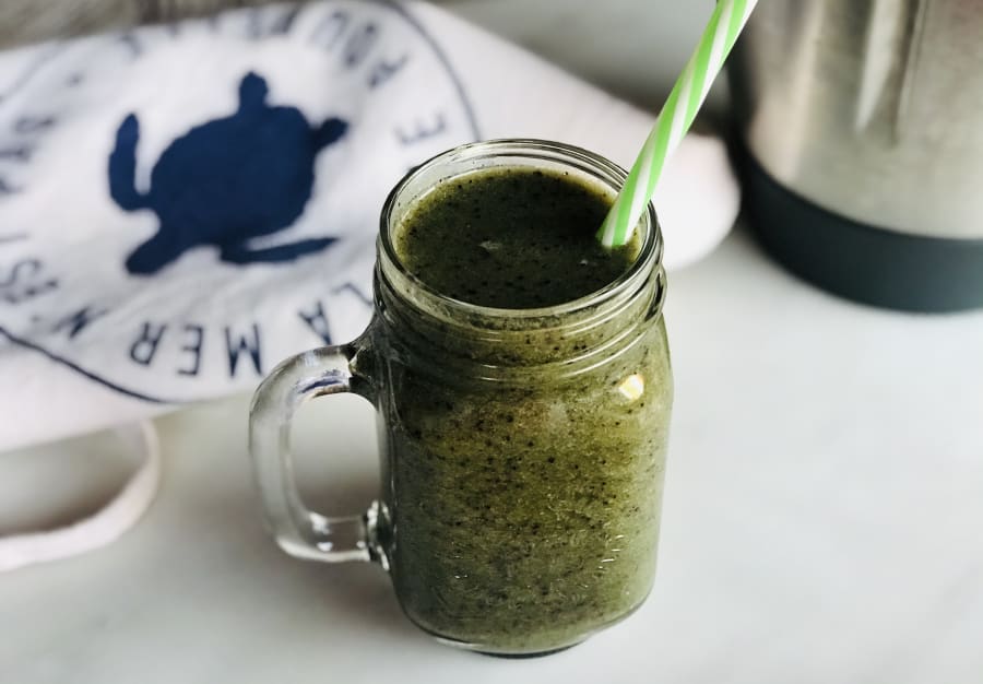 Peach and Spinach Smoothie