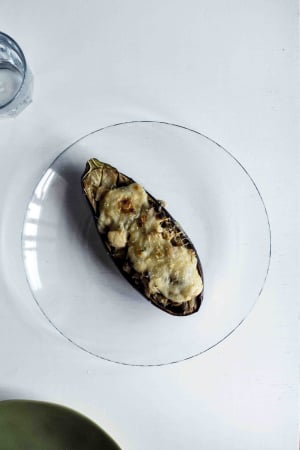 Mushroom Stuffed Eggplants