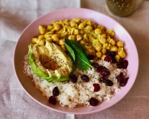 Avocado, Chickpea, and Rice Bowl