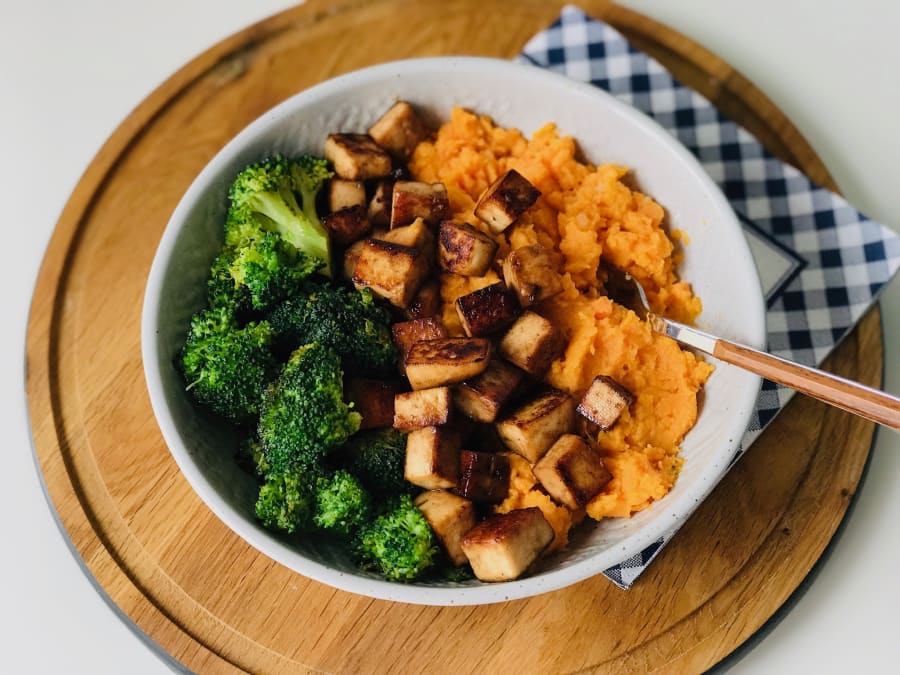 Broccoli, Tofu, and Sweet Potato Bowl