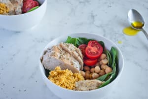 Couscous Bowl with Chicken and Garbanzos