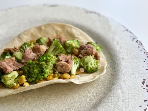 Broccoli and Tuna Burrito