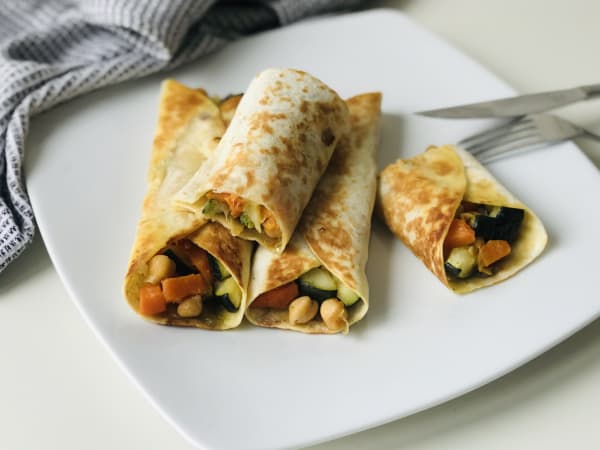 Vegetable and Chickpea Burritos