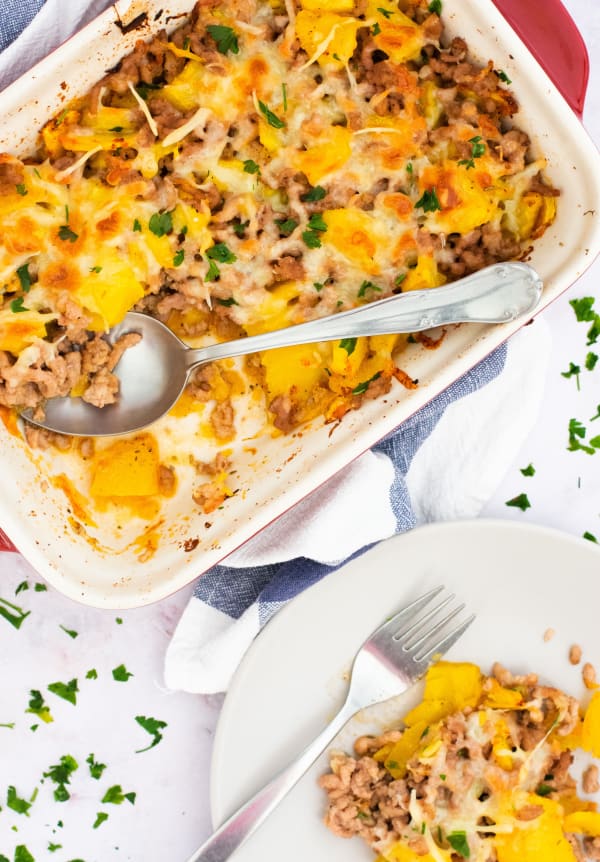 Roasted Squash with Ground Beef