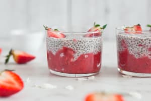 Chia Pudding with Strawberry Jam