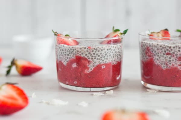 Chia Pudding with Strawberry Jam