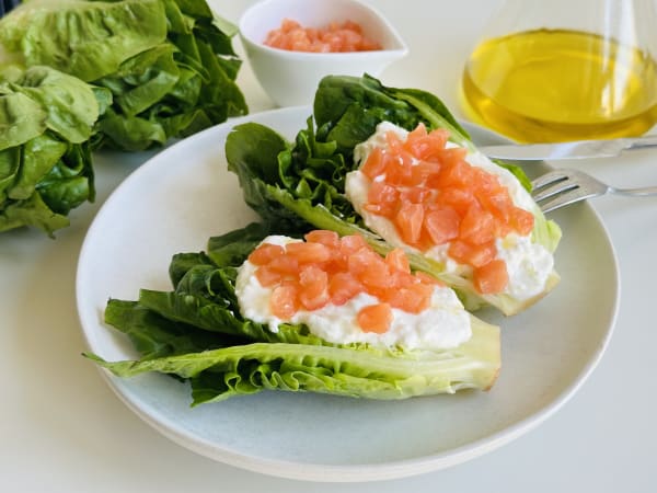 Cogollos con Salmón y Crema de Queso