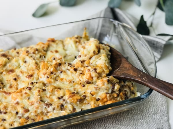 Cauliflower with Lentils and Sweet Potato