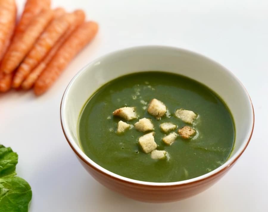 Creamy Carrot and Spinach Soup