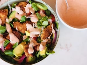 Crispy Chicken Salad with Avocado