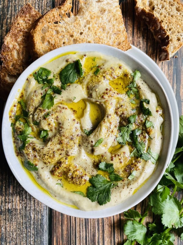 Roasted Eggplant Dip with Mustard
