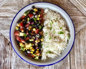 Rice Salad with Black Beans and Corn
