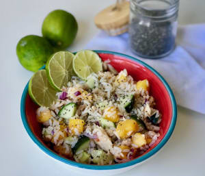 Rice Salad with Tuna and Cucumber