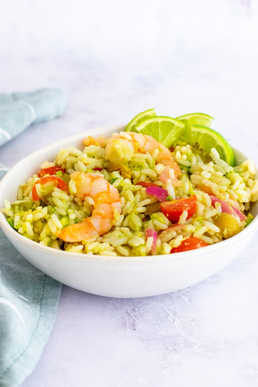 Rice Salad with Jumbo Shrimp and Avocado