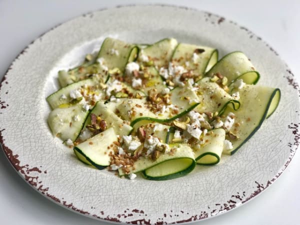 Zucchini, Goat Cheese, and Nut Salad