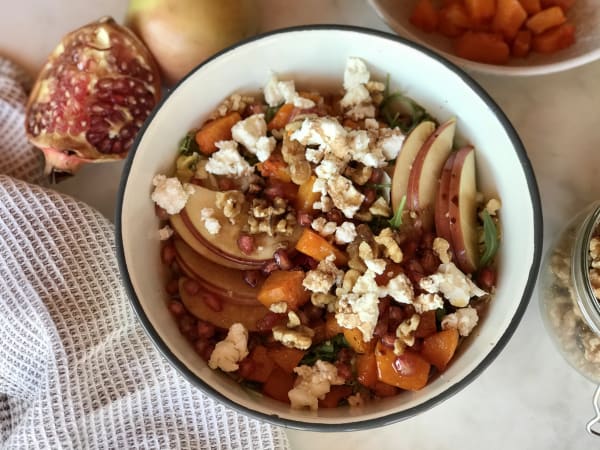 Apple, Goat Cheese, and Squash Salad