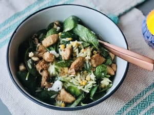 Spinach and Chicken Pasta Salad