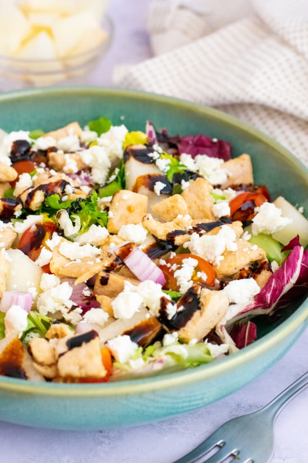Chicken Salad with Goat Cheese and Melon