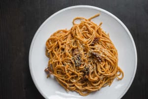 Spaghetti with Carrot and Sun-Dried Tomato Sauce