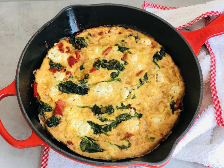 Spinach and Goat Cheese Frittata