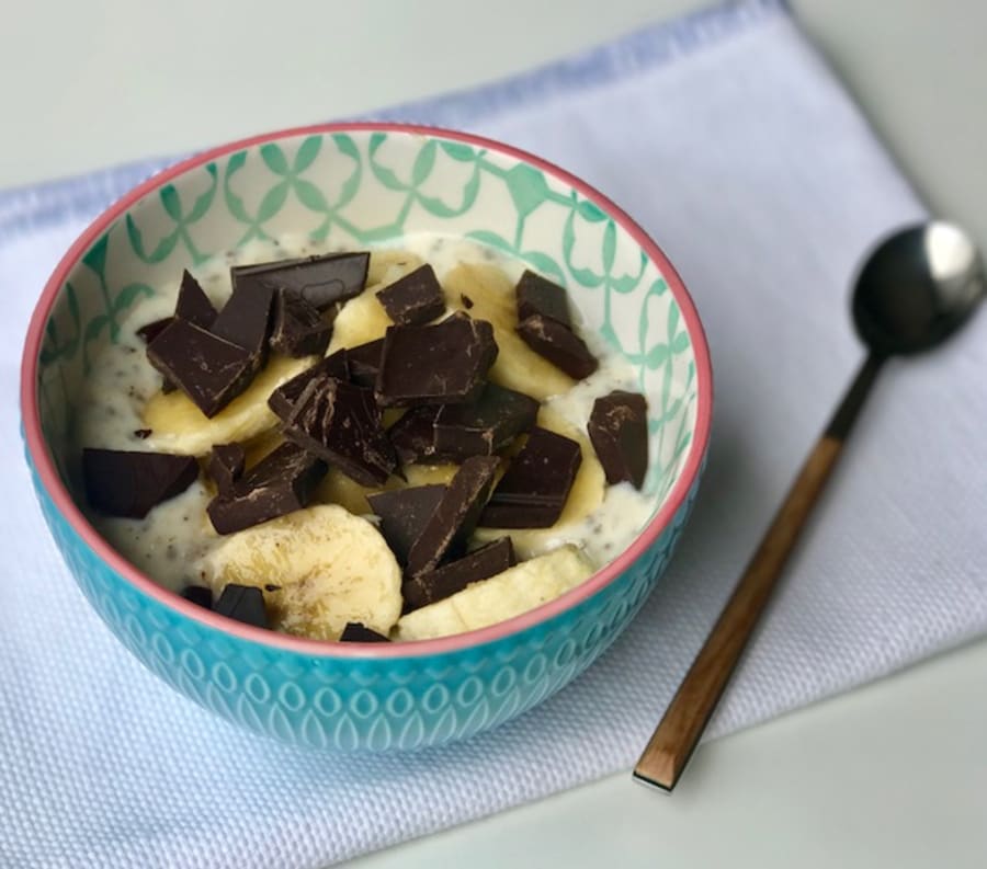 Gachas de Avena con Plátano y Chocolate