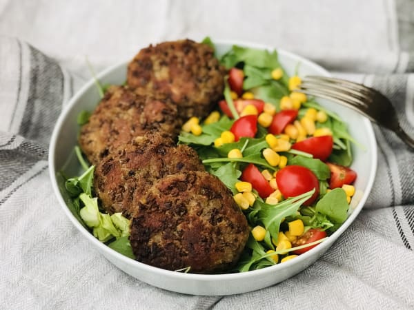 Lentil Patty with Green Bell Pepper
