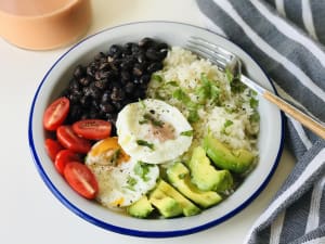 Eggs with Black Beans and Rice