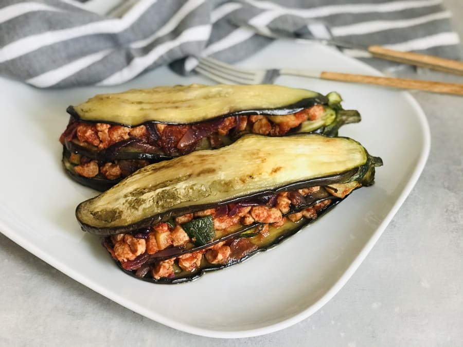 Eggplant and TVP Lasagna