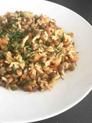 Lentils with Rice and Carrots