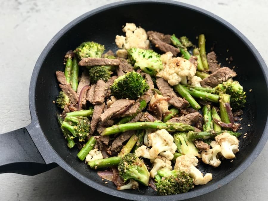 Sautéed Loin of Beef with Vegetables
