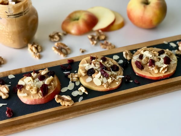 Apples with Peanut Butter and Nuts
