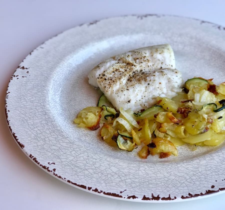 Baked Hake with Potatoes