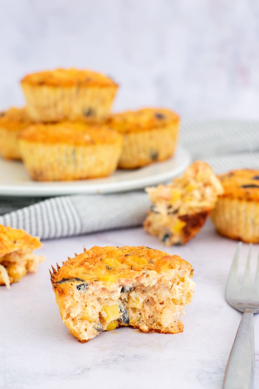 Savory Muffins with Corn and Olives