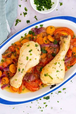 Oven-Roasted Chicken Thighs with Carrots