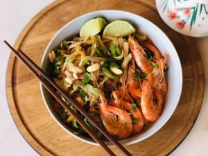 Jumbo Shrimp with Noodles
