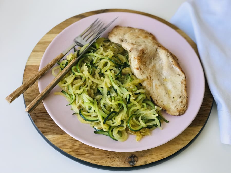 Potato and Zucchini Noodles with Chicken