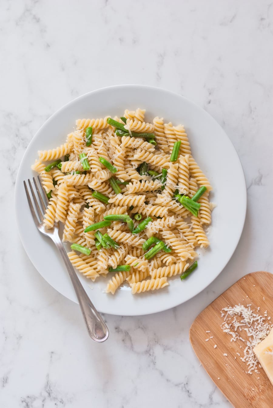 Pasta Con Judías Verdes y Parmesano