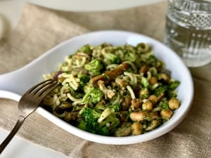 Pasta with Chicken, Chickpeas, and Broccoli