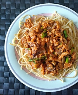 Whole Wheat Pasta with Beef and Vegetables