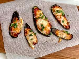 Two-Cheese Eggplant Pizza