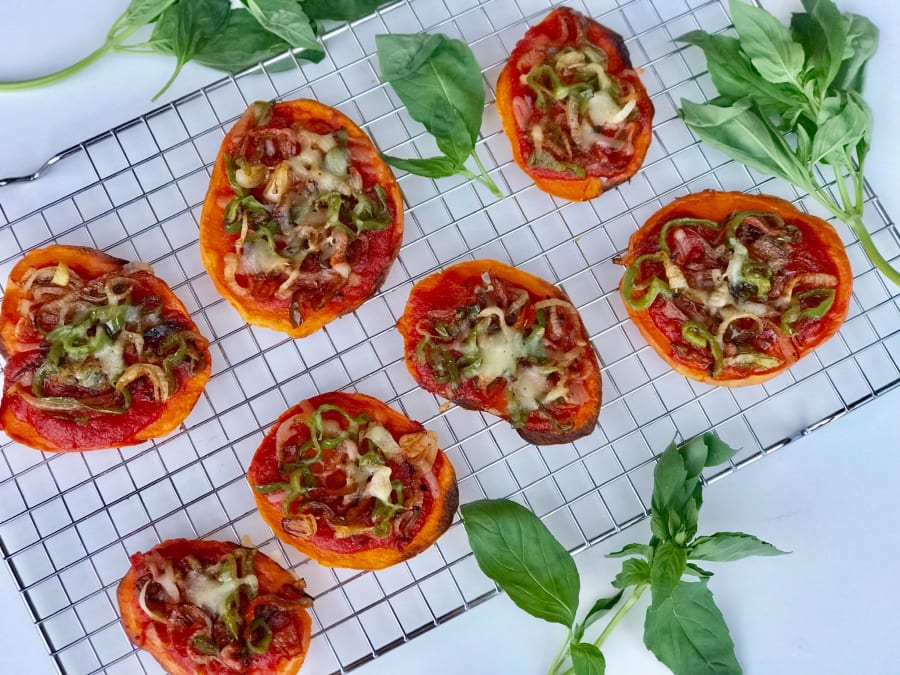 Pizzas de Batata con Pimientos