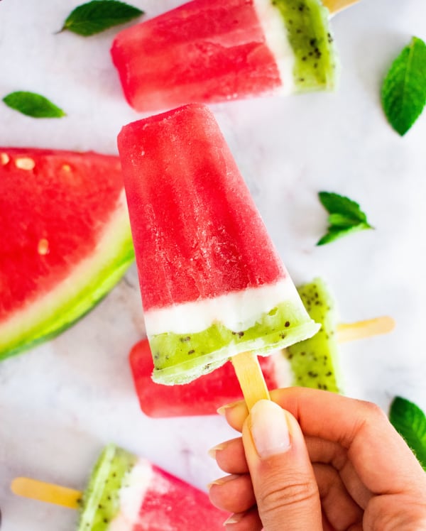 Sugarless Watermelon Popsicles