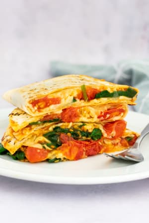 Quesadillas with Spinach and Tomato